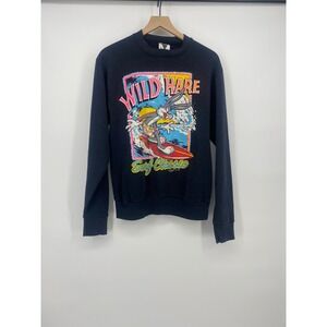 SSI Bugs Bunny Sweatshirt Medium Black Excellent Vintage Wild Hare Surf Classic